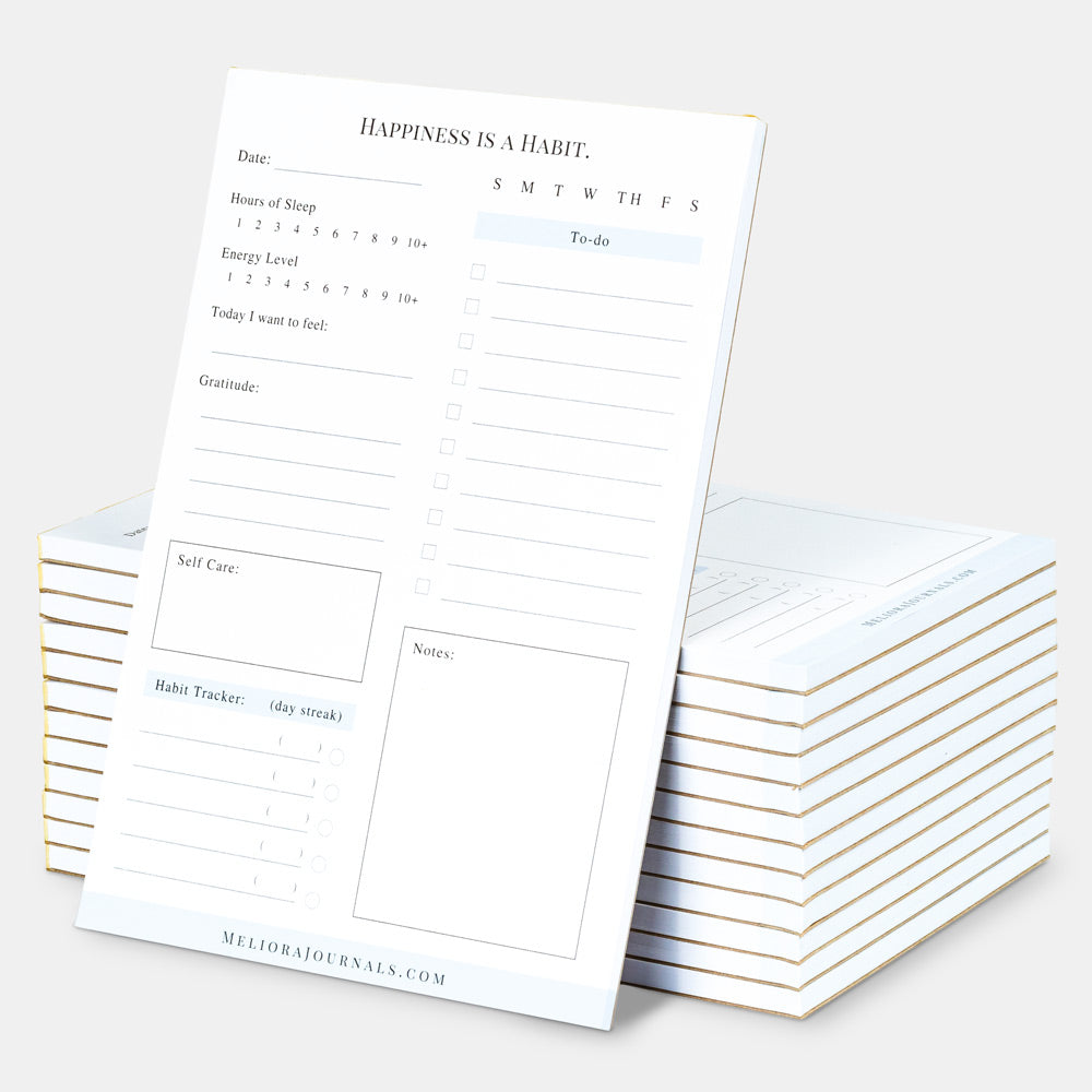 Daily Wellness & Productivity Notepad