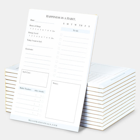 Daily Wellness & Productivity Notepad