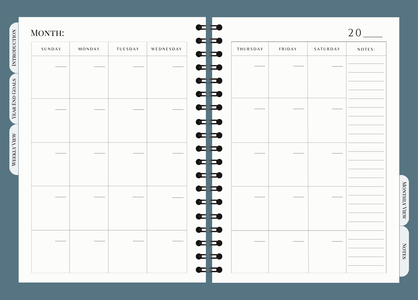 Digital Undated Weekly Workbook