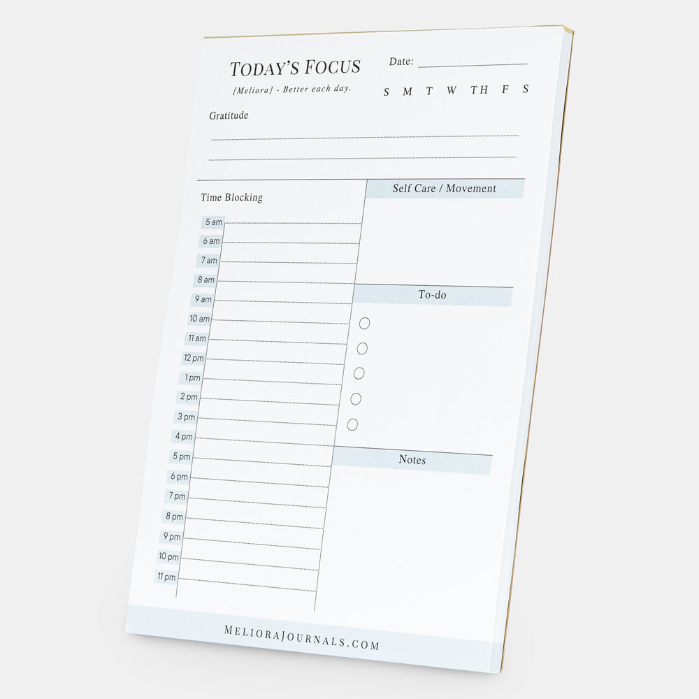 Daily Time-Blocking Notepad