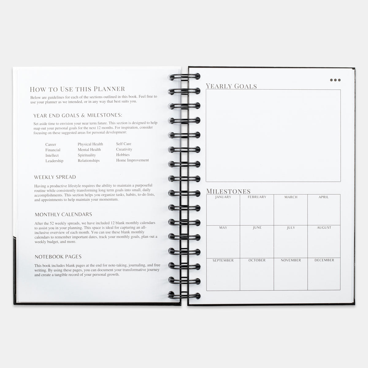 Undated Weekly Workbook - Black